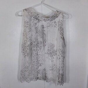 Women's Sleeveless Top Blouse Elena Baldi Size M